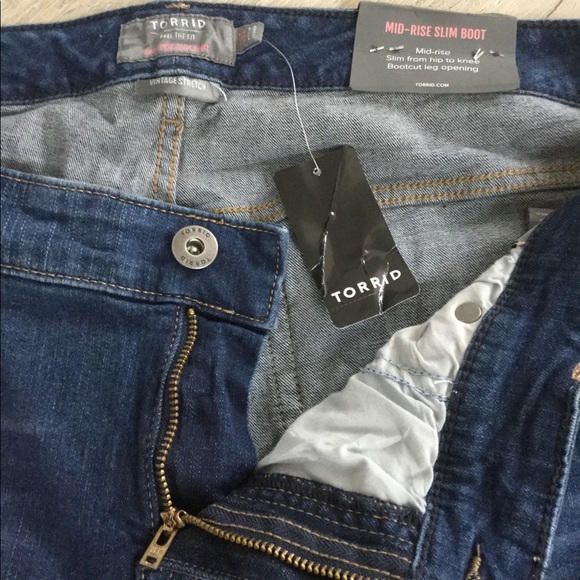 Torrid Mid-rise Slim Boot Vintage Stretch Jeans NWT size 18 - Picture 6 of 10